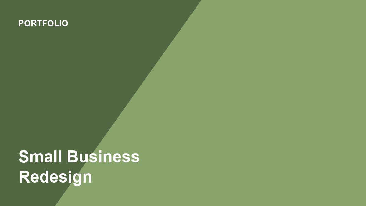 Small Business Website Redesign