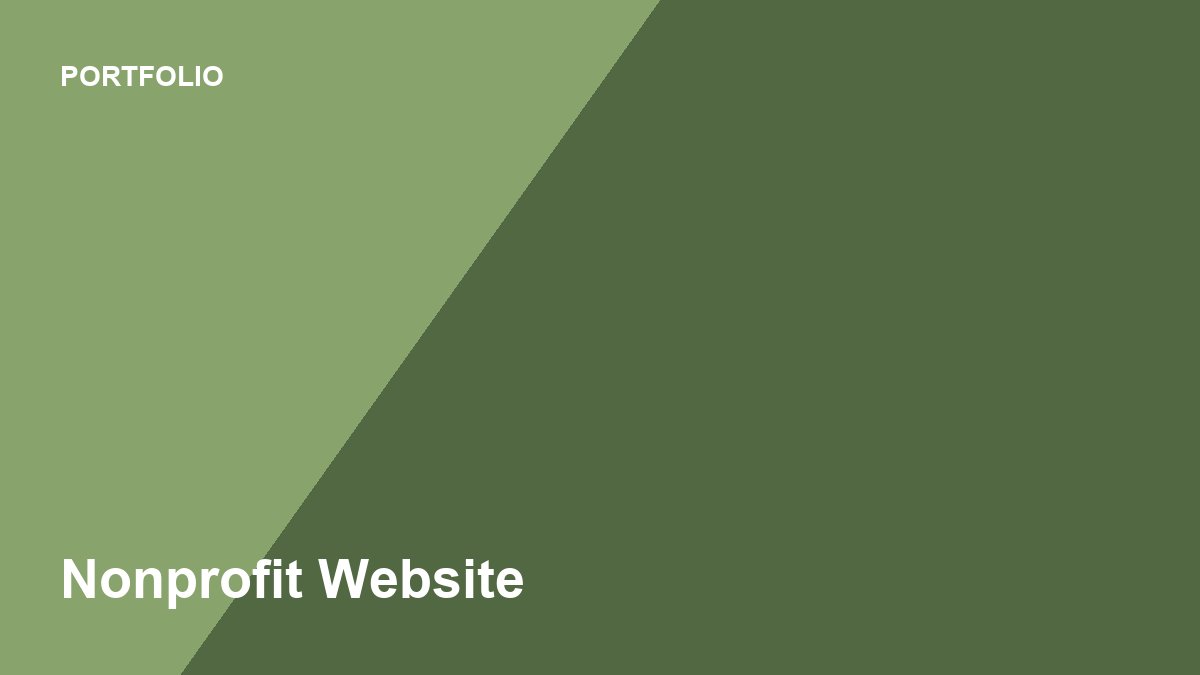 Community Nonprofit Website