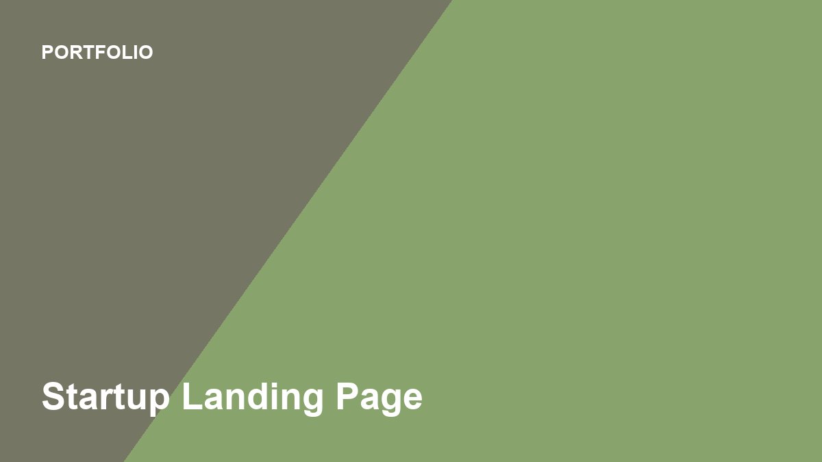 Startup Landing Page